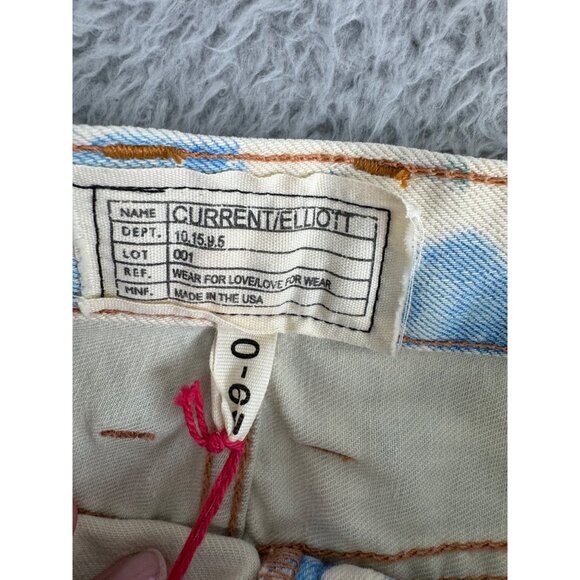 Current/Elliott Womens Blue Rose Boyfriend Shorts Size 29 Cotton Blend High Rise - Picture 7 of 13